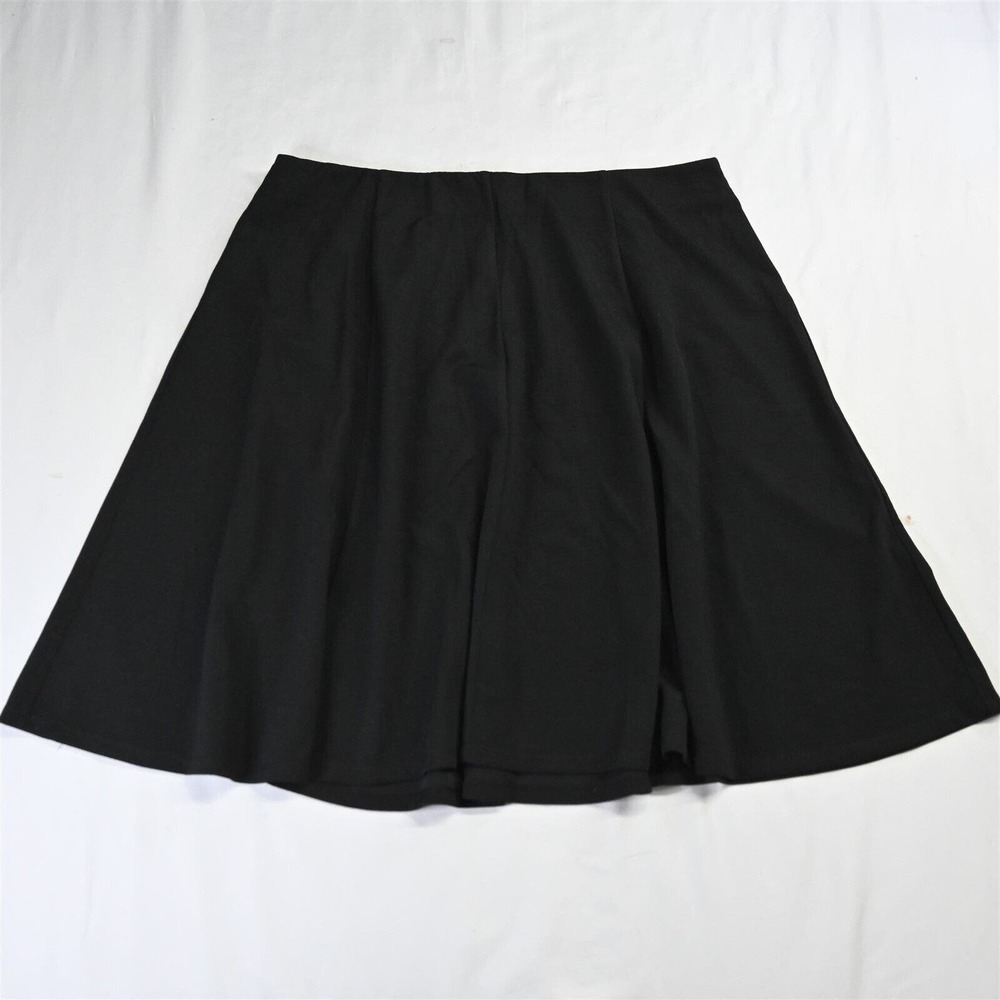 Dalia 18W Black Pull On Career Formal Womens A-Line Skirt